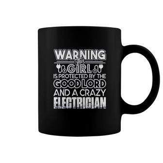 Protected By Crazy Electrician Coffee Mug | Mazezy