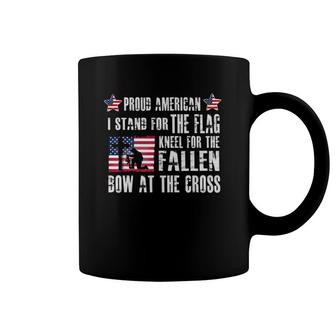 Proud American - Stand For The Flag - Kneel For The Fallen Coffee Mug | Mazezy