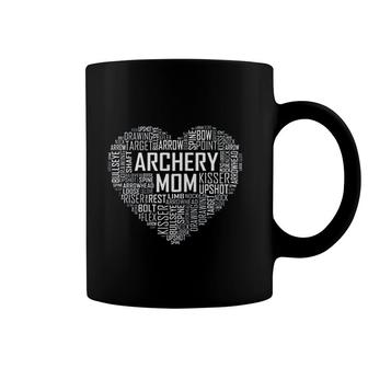 Proud Archery Mom Heart Gift Coffee Mug | Mazezy