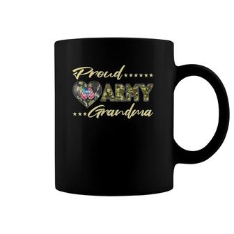 Proud Army Grandma Us Flag Dog Tag Military Grandmother Gift Coffee Mug | Mazezy