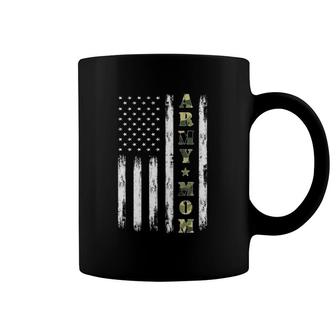 Proud Army Mom American Flag Camo Military Mom Mother's Day Coffee Mug | Mazezy