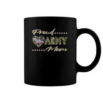 Proud Army Mom Us Flag Dog Tags Military Mother Family Gift Coffee Mug | Mazezy
