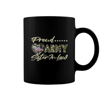 Proud Army Sister In Law Us Flag Dog Tags Military Family Coffee Mug - Thegiftio UK