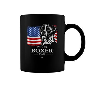 Proud Boxer Dog Dad American Flag Patriotic Gift Dog Zip Coffee Mug | Mazezy