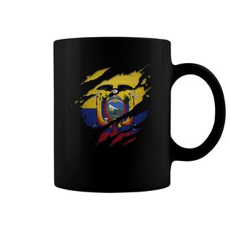 Proud Ecuadorian S Torn Ripped Ecuador Flag Coffee Mug | Mazezy