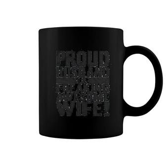 Proud Husband Of A Freaking Aweson Wife Coffee Mug | Mazezy