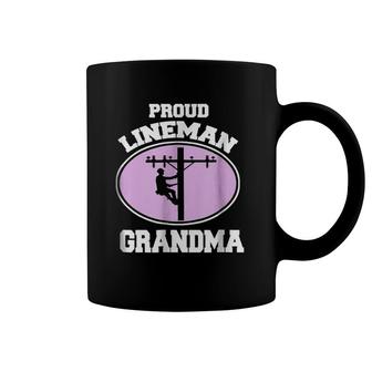 Proud Lineman Grandma Gift For Line Workers Grandmother Coffee Mug | Mazezy