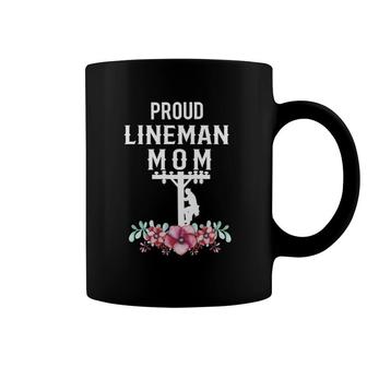 Proud Lineman Mom Gift For Linemans Mother Coffee Mug | Mazezy CA