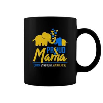 Proud Mama Mom Down Syndrome Awareness Day Cute Elephant T21 Gift Coffee Mug