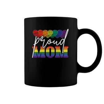 Proud Mom Mothers Day Gift Lgbtq Rainbow Flag Gay Pride Lgbt Coffee Mug | Mazezy