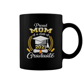 Proud Mom Of A Class Of 2021 Gold Graduate Coffee Mug | Mazezy