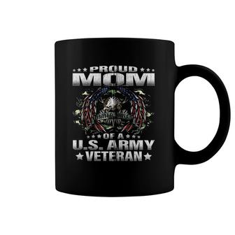 Proud Mom Of A Us Army Veteran Military Vet's Mother Zip Coffee Mug | Mazezy