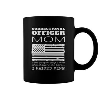 Proud Mother Of A Correctional Officer Mom Us American Flag Coffee Mug | Mazezy