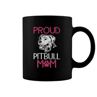 Proud Pitbull Mom Dog Lovers Gift Coffee Mug | Mazezy