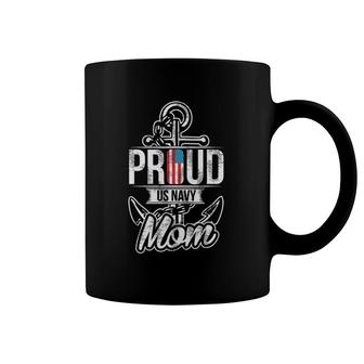 Proud Us Navy Mom - Patriotic American Mother Coffee Mug | Mazezy DE