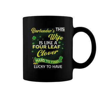 Proud Wife Of This Bartender Is Hard To Find Lucky To Have St Patricks Shamrock Funny Husband Gift Coffee Mug - Thegiftio UK