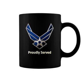 Proudly Served Retired Air Force Master Sergeant Coffee Mug | Mazezy