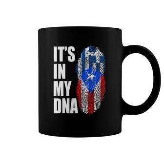Puerto Rican And Greek Mix Dna Flag Heritage Coffee Mug | Mazezy