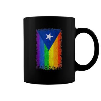 Puerto Rican Gay Pride Flag Rainbow Gay Pride Coffee Mug | Mazezy
