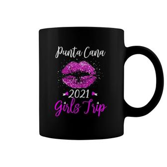 Punta Cana Girls Trip 2021 Vacation Gift Pink Lips Coffee Mug | Mazezy