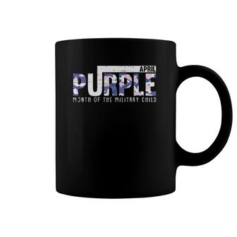Purple Camo Month Of The Military Child Army Soldier Kids Coffee Mug | Mazezy