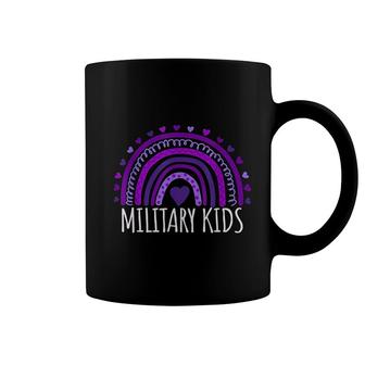 Purple Up April Rainbow For Month Of The Military Kids Rainbow Coffee Mug - Seseable