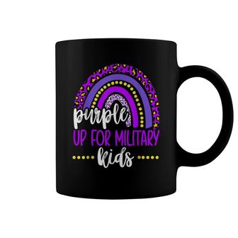 Purple Up For Military Kids Rainbow Military Child Month Coffee Mug - Seseable