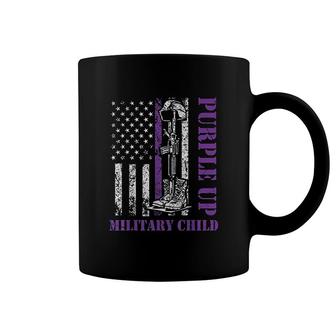 Purple Up Military Kids Month Of Military Child Retro Coffee Mug - Seseable