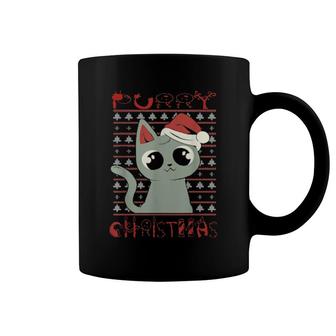 Purry Christmas Cat Christmas Coffee Mug | Mazezy
