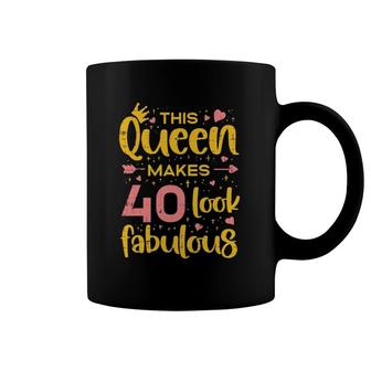 Queen Makes 40 Fabulous 1981 Happy 40Th Birthday Gift Women Coffee Mug | Mazezy