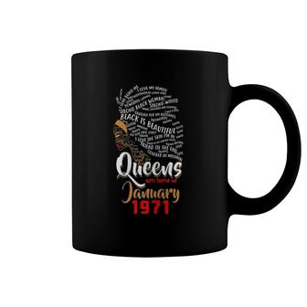 Queens Are Born In January 1971 49Th Birthday Cute Gift Coffee Mug | Mazezy