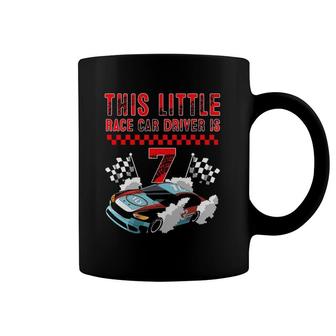 Race Car 7Th Birthday Boy 7 Seven Years Old Race Car Drivers Coffee Mug | Mazezy