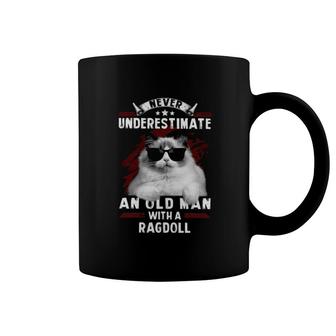 Ragdoll Never Underestimate Old Man Coffee Mug | Mazezy