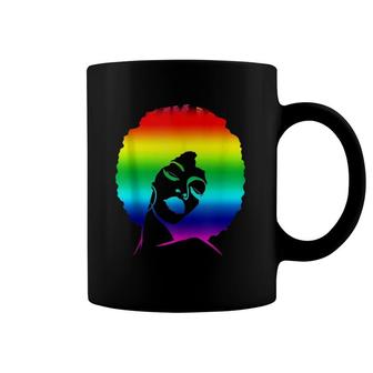 Rainbow Black Girl Magic Afro Diva Queen Melanin Gay Pride Coffee Mug | Mazezy