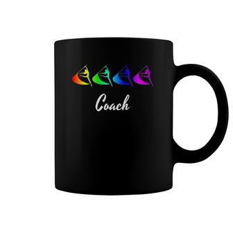 Rainbow Color Guard Coach Flag Graphic Coffee Mug | Mazezy
