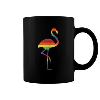 Rainbow Flamingo Gay Rights Pride Parade Outfit Coffee Mug | Mazezy