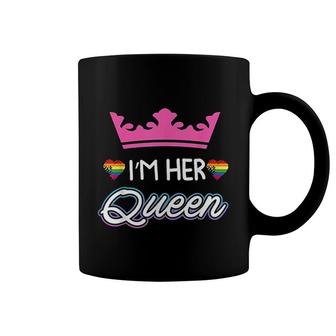 Rainbow Im Her Queen Lesbian Couple Gift Coffee Mug | Mazezy