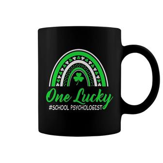 Rainbow One Lucky School Psychologist St Patrick’S Day Gift Coffee Mug | Mazezy