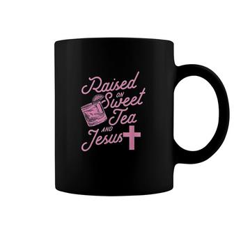 Raised On Sweet Tea And Jesus Coffee Mug | Mazezy