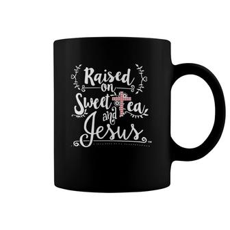Raised On Sweet Tea & Jesus - Jesus Surfed Christian Coffee Mug | Mazezy