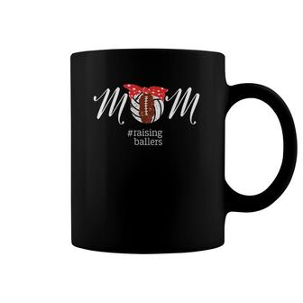Raising Ballers S Women Volleyball Mom Gifts Football Coffee Mug | Mazezy