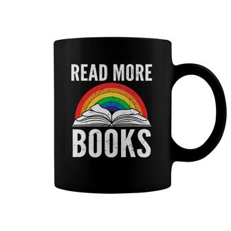Read More Books Reading Vintage Retro Rainbow Coffee Mug | Mazezy CA