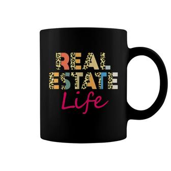 Real Estate Agent Leopard Female House Broker Coffee Mug | Mazezy