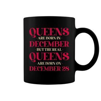 Real Queens Are Born On December 28 Personalized Capricorn Coffee Mug | Mazezy