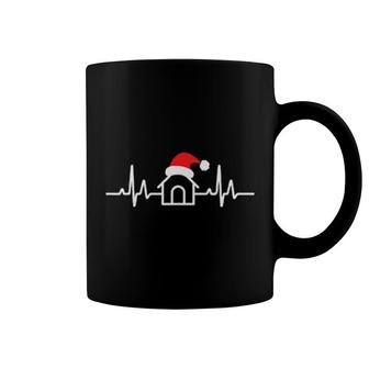 Realtor Christmas Heartbeat Santa Hat Coffee Mug | Mazezy