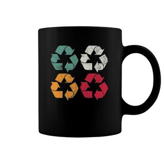 Recycling Symbol Recycle Earth Day Retro Vintage Tee Coffee Mug | Mazezy
