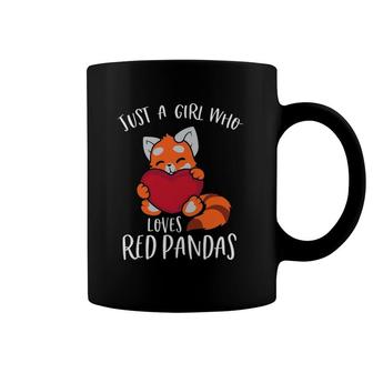 Red Panda Women Girls Panda Lover Valentine's Day Girls Coffee Mug | Mazezy