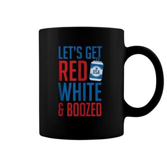 Red White And Boozed 4Th Of July Drinking Coffee Mug | Mazezy