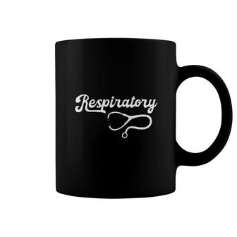 Respiratory Therapist Therapy Stethoscope White Script Coffee Mug - Thegiftio