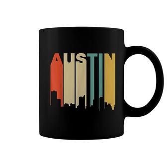 Retro 1970's Style Austin Texas Skyline Coffee Mug | Mazezy